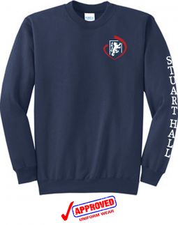 STUART HALL - Port & Company - Core Fleece Crewneck Sweatshirt, Navy